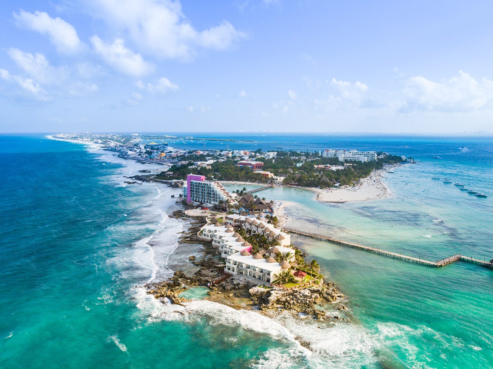 Isla Mujeres desde el aire